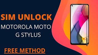 How to unlock Motorola Moto G Stylus [upl. by Broddie]