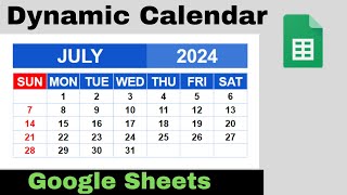 Dynamic Calendar in Google Sheets in Hindi  Google in Sheets Calendar [upl. by Constantin]