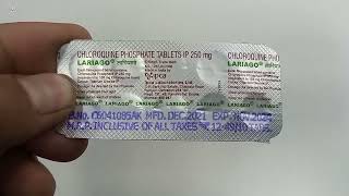 Lariago Tablets  Chloroquine Phosphate 250mg Tablets  Lariago Tablet Uses Side effect Review Hindi [upl. by Hsoj]