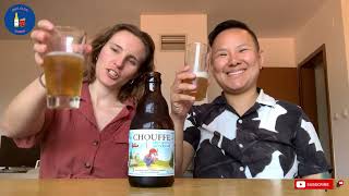 Chouffe Alcohol Free Belgian Blond Review  🇧🇪 Belgian Non Alcoholic Beer [upl. by Anikahs]