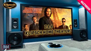 How Much To Build This 744 KLIPSCH THX 4K DOLBY ATMOS Home Theater BREAKDOWN amp TOUR JVC DENON [upl. by Daniella473]