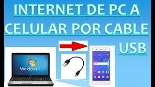 INTERNET DE PC A CELULAR POR CABLE USB EN 1 MINUTO [upl. by Kippy316]