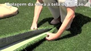 Aplicação de relva sintética  How to Install Artificial Grass [upl. by Wing]