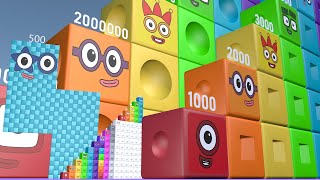 Numberblocks Puzzle Step Squad 500 500000 25000000 BILLION BIGGEST Numberblocks Numbers [upl. by Clement]