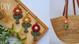 🌻🔑DIY Llavero de Macrame paso a paso  DIY Macrame Keychains Tutorial [upl. by Nahtad]