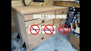 I BUILT MY OWN tool chest with a vise and workbench top DIY  Solve Fix Build [upl. by Lais]