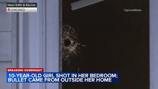 Girl 10 shot inside bedroom after bullet enters Chicago home [upl. by Odilia]