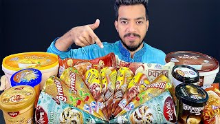 ASMR ICE CREAM EATING  ASMR EATING ICE CREAM PARTY  CHOCOBAR ICE CREAM EATING CHALLENGE [upl. by Nosac]