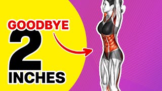 LOSE 2 INCHES OFF WAIST in 3 Weeks ➜ 30 minute STANDING Workout Exercise to Lose HANGING BELLY FAT [upl. by Coffee]