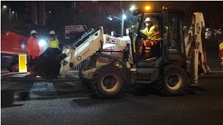 Tarmac Road resurfacing Work Cardiff Road 05112024 Part 1 [upl. by Mcnully]