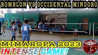 ROMBLON VS OCCIDENTAL MINDORO MIMAROPA 2023 [upl. by Coffey]