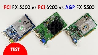 PCI FX 5500 vs PCI 6200 vs AGP 5500 [upl. by Oicnanev]