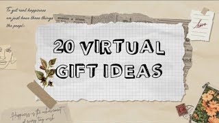 20 Online gift ideas  Virtual surprise  Digital gifts  Long distance gifts [upl. by Neelyt]