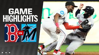 Red Sox vs Marlins Game Highlights 7324  MLB Highlights [upl. by Prisilla]