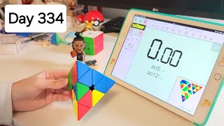 1 Year Cubing Pyraminx Challenge Day 334365 Average 583  Noob Cuber [upl. by Ettelimay]