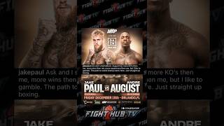 BREAKING Jake Paul vs PRO BOXER Andre August ANNOUNCED for December 15th [upl. by Silverts]