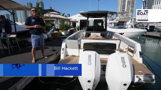 SCHAEFER V33  Walk Through at Miami Boat Show 2022  The Boat Show [upl. by Nylcoj716]