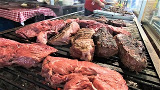 Giant Fiorentina Steaks Cutting and Grilling Huge Blocks of Beef Meat Italy Street Food [upl. by Minta]