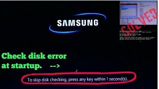 Disk check error at startup  chkdsk error [upl. by Nahrut]