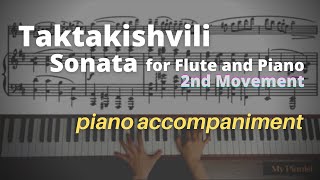 Taktakishvili  Sonata for Flute and Piano 2nd Mov Piano Accompaniment [upl. by Arawaj]