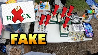 SO MANY FAKE ROLEX AT TORKSEY CARBOOT SALE [upl. by Idnal]