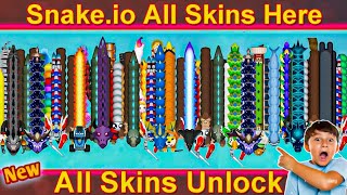 Snake io🐍 ALL Skins Snake Io Unlocked 🔓 Count My All Snake 🐍 200 Skins Epic Snake Io 🐍 [upl. by Akir]