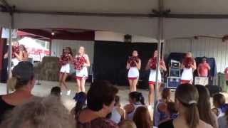 1516 Luverne High School Varsity Cheerleaders Perform at Peanut Festival [upl. by Scrivens]