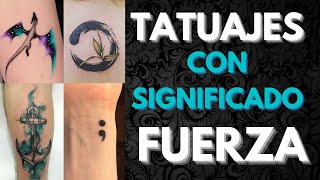 Tatuajes con significado de FUERZA Golden Tattoo [upl. by Yaned]