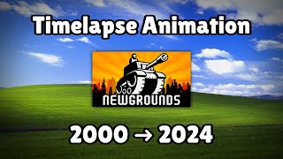 History of Newgrounds Website 2000s  Nostalgic Internet Timelapse Animation [upl. by Dranyer]