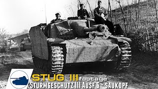 WW2 StuG III Ausf G  Sturmgeschütz III Saukopf  footage part 4 [upl. by Baxter]