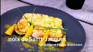 RECETTE NOIX DE SAINTJACQUES A LORANGE [upl. by Adena]