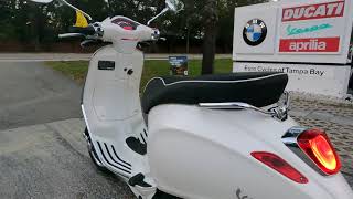 2020 Vespa Sprint 150 In White Walk Around Video At Euro Cycles of Tampa Bay [upl. by Ettevi]