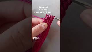 💯💯 Başlangıcı YouTube kanalimda tunisian crochet relaxing shortvideo [upl. by Eniluj]