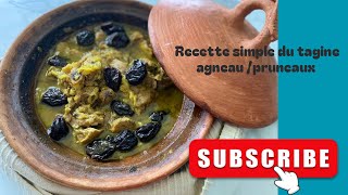 ￼ recette toute simple du tajine agneau aux pruneaux [upl. by Baiel]