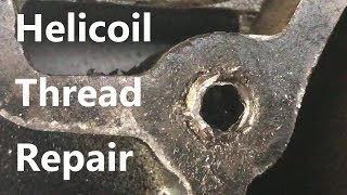 Helicoil Thread Repair Broken steel bolts on aluminum outboard head [upl. by Akerboom]