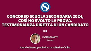 Concorso scuola secondaria il racconto di Edoardo “Così ho passato la prova scrittaquot [upl. by Sancha]