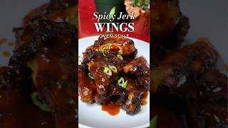 Jamaican Spicy Jerk Chicken Wings  Oven method [upl. by Ayom462]