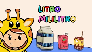 Litro e mililitro  Medidas de capacidade  Matemática  Vídeo educativo com Atividades [upl. by Aidam316]