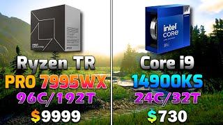 Ryzen Threadripper PRO 7995WX vs Core i9 14900KS  PC Gameplay Tested [upl. by Eninaj8]