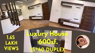 New house for sell  15 by 40 duplex  Luxury house 600sf Planing  Indore property  1540  Ep50 [upl. by Elleunamme800]