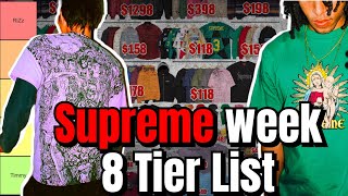 SUPREME Week 8 Tier List Fall Tees [upl. by Locke]