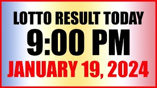 Lotto Result Today 9pm Draw January 19 2024 Swertres Ez2 Pcso [upl. by Lacie]