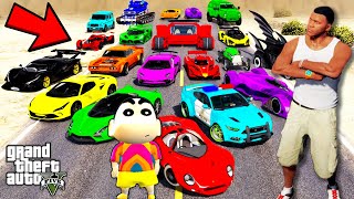 Franklin Found NEW SECRET GODILLIONAIRE SUPERCARS in GTA 5  SHINCHAN and CHOP [upl. by Helena]