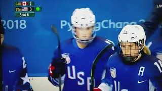 2018 USA Women Ice Hockey Gold  J Lamoureux Shootout Goal [upl. by Aihtebat997]