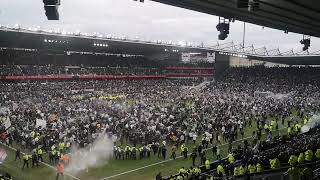 Derby County vs Carlisle 20 Derby fans pitch invasion Championship Promotion 2024 [upl. by Ailero]