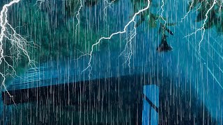 Heavy Rainfall and Thunderstorm on Tin Roof for Sleeping [upl. by Ialda]