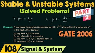 Stable and Unstable Systems Solved Problems  Part 2 [upl. by Llednor536]