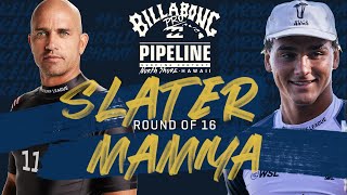 Kelly Slater vs Barron Mamiya CRAZY HEAT Billabong Pro Pipeline Round Of 16 FULL HEAT REPLAY [upl. by Enylekcaj]