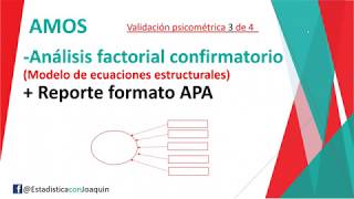 Amos Análisis factorial confirmatorio modelos de ecuaciones estructurales [upl. by Dranyam]