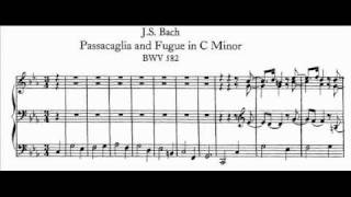 JS Bach  BWV 582  Passacaglia cmoll  C minor [upl. by Neivad]